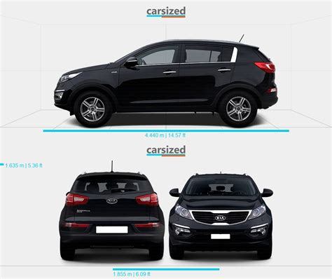 Kia Sportage 2010-2014 Dimensions Side View