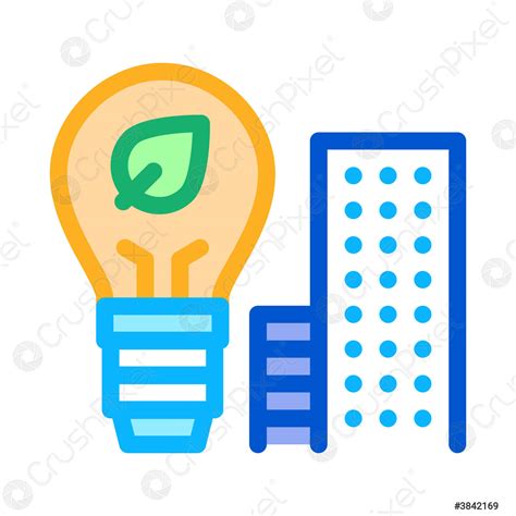 Smart City Buildings Icon Vector Outline Illustration Stock Vector