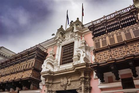 Architecture In Downtown Lima Peru Stock Photo Image Of Center