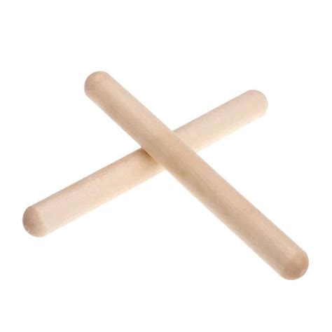 Natural Wooden Rhythm Sticks Pair Squoodles Ltd