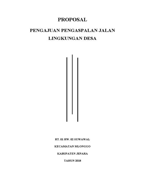 Proposal Pengajuan Pengaspalan Jalan Desa Pdf