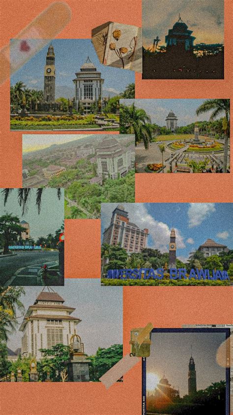 Collage Of Images With Buildings And Trees In Them Including A Clock