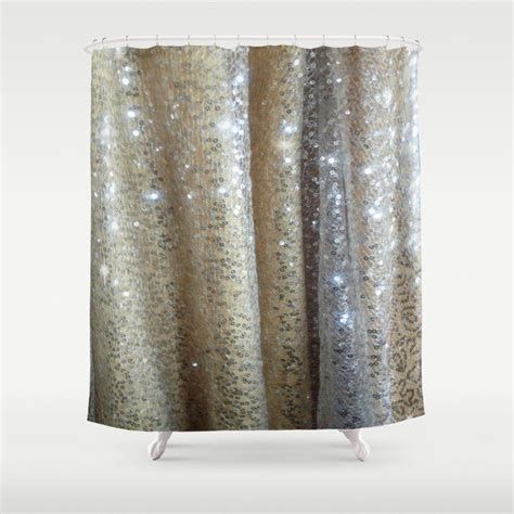 Champagne Glitters Shower Curtain By Erica Theriault Glitter Shower