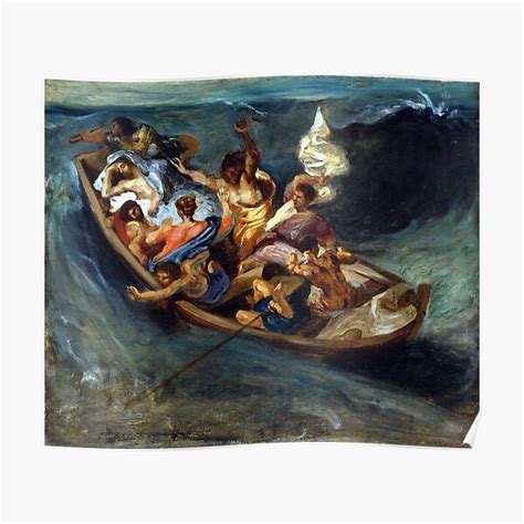 Poster Eugène Delacroix Le Christ sur la mer de Galilée par