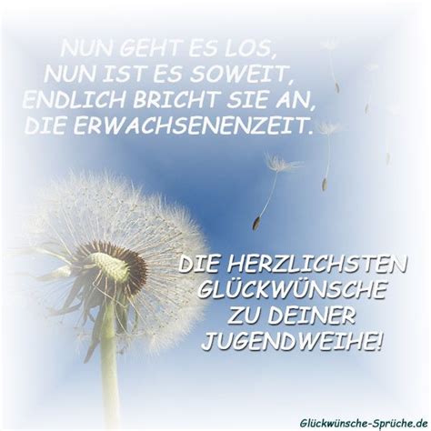 Gl Ckw Nsche Und Spr Che Zur Jugendweihe Texte F R Karten Spr Che