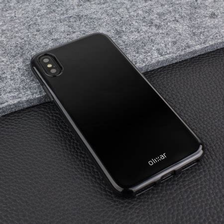 Coque iPhone XS Olixar FlexiShield en gel résistant Noire