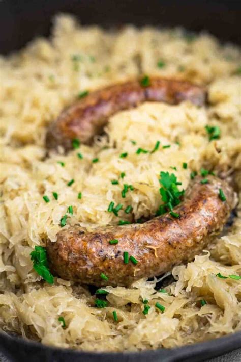 Baked Sausage And Sauerkraut Low Carb No Carb