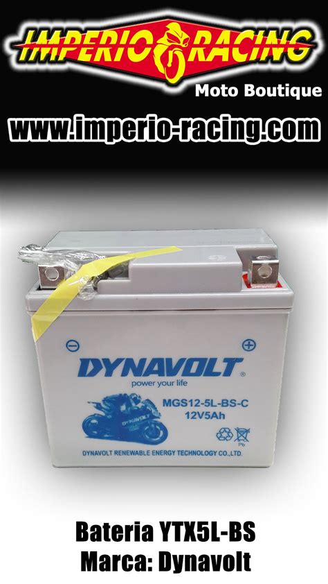 Bateria YTX5L BS GEL 12V4Ah Dynavolt Imperio Racing