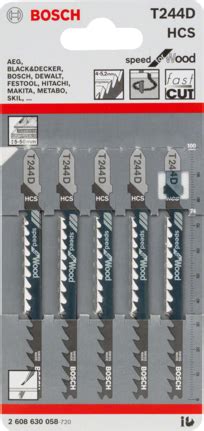 T 244 D Speed For Wood Jigsaw Blade Bosch Professional