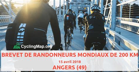 BREVET DE RANDONNEURS MONDIAUX DE 200 KM 2018 Cycling Map