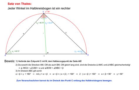 Beweis Satz Von Thales GeoGebra