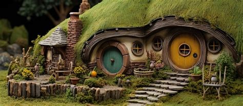 Premium Photo Representation Of A Hobbit House In The Shire In Middle