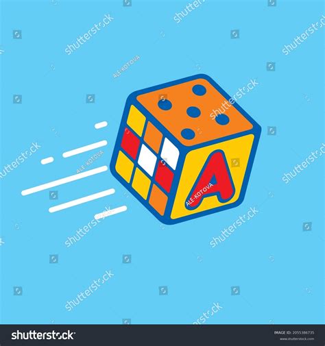 Childrens Game Cube Illustration Childrens Game Stock Vector Royalty