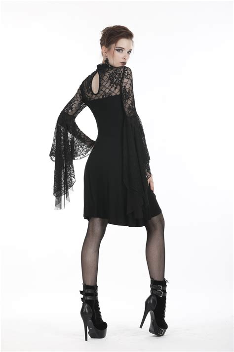 Robe Gothique Dark In Love Manches Vas Es En Dentelle