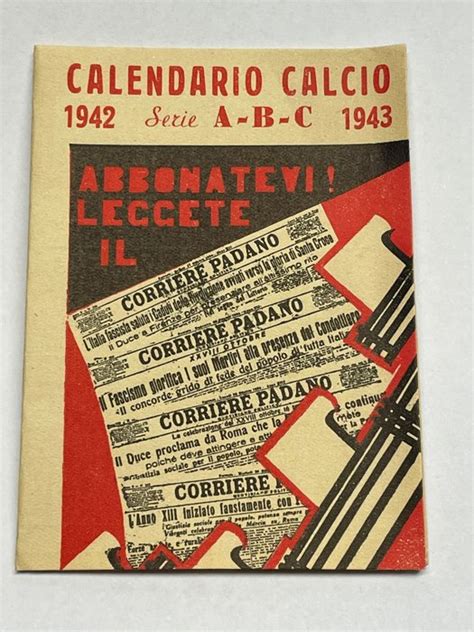 Italian Football League 1942 Brochures Catalogues Catawiki