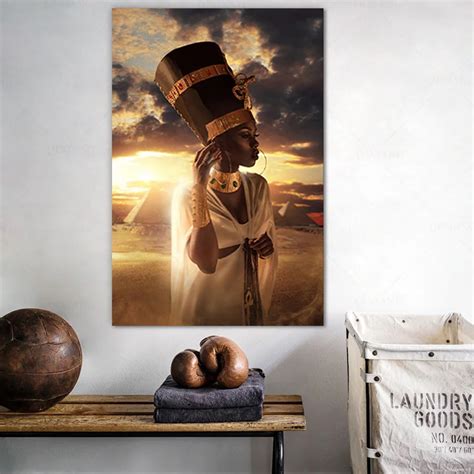 Black And Gold Nude African Art Woman Sunset Oil Painting On Canvas Cuadros Posters And Prints
