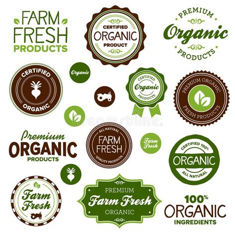 Organic food labels. Set of organic and farm fresh food badges and labels , #ad, #labels, #Set ...