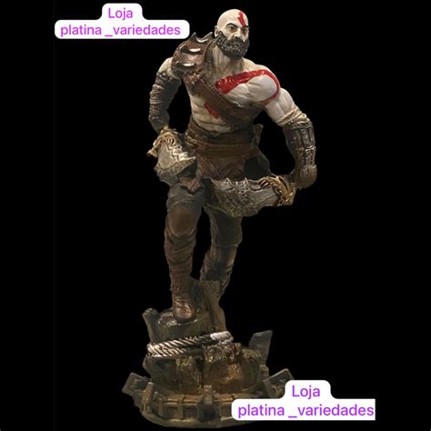 Boneco Colecion Vel Kratos God Of War Grande L Mina Do Caos Estatueta