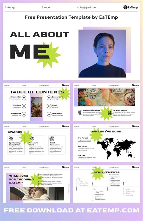 All About Me PowerPoint Presentation Template & Google Slides Theme