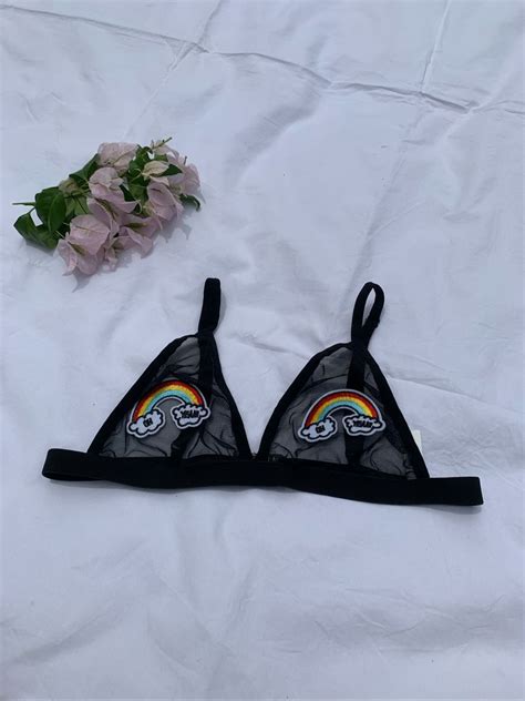 Suti Tule Transparente Arco Ris Lingerie Feminina Lanshifei Usado Enjoei