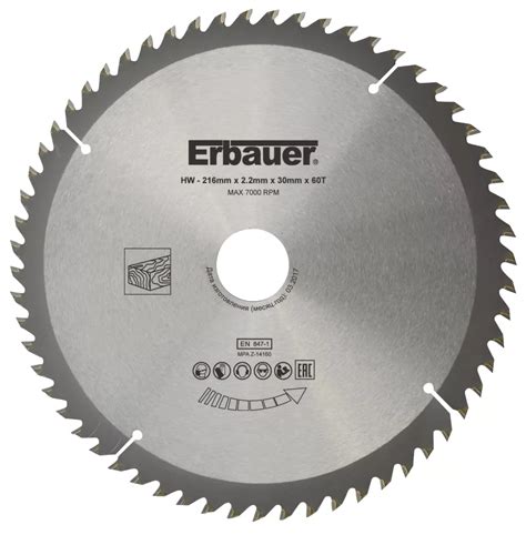 Erbauer Wood Tct Saw Blade Mm X Mm T Screwfix