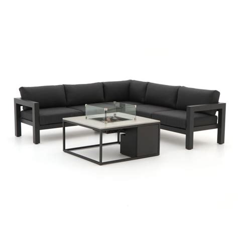 Bellagio Campazzo Cosi 100cm Hoek Loungeset 4 Delig Charcoal Incl