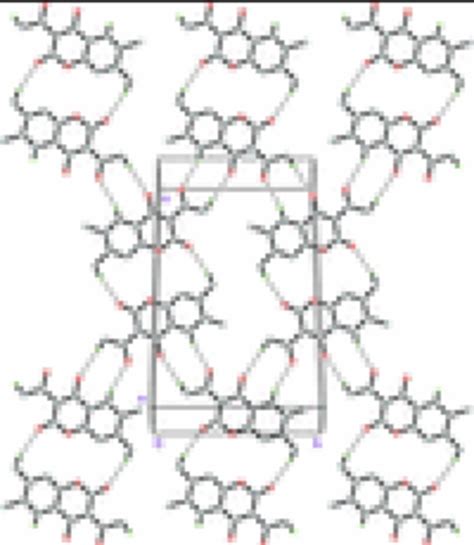 The crystal structure of the title coumarin compound, viewed along an ...