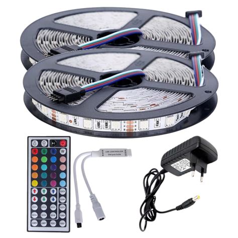 10 Metre Rgb Şerit Led iç Mekan Set 5050 Smd 44 Tuş Kumandalı Set