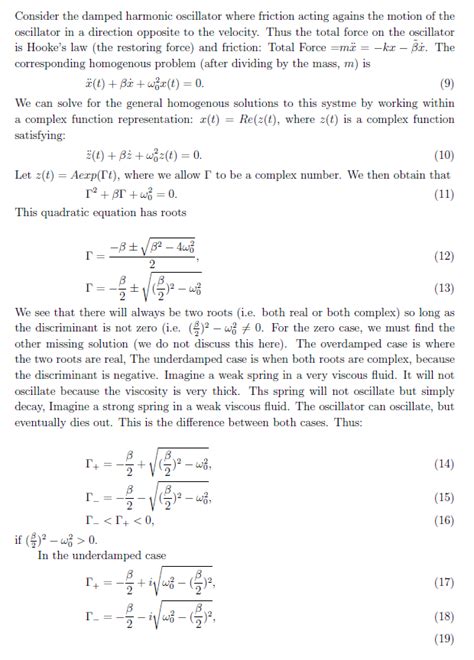 Solved Consider the damped harmonic oscillator where | Chegg.com