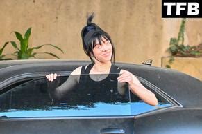 Billie Eilish Sexy Seen Flaunting Her Hot Legs Wearing Shorts In Studio City Aznude