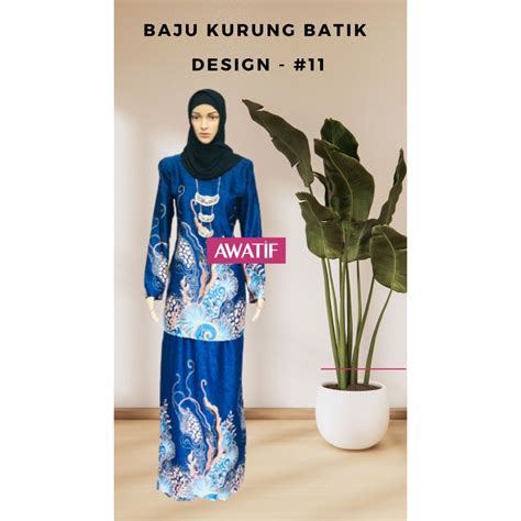 Baju Kurung Batik Malaysia Baju Satin Kurung Moden Malay Muslim Wear