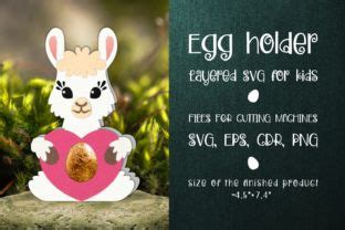 Llama Chocolate Egg Holder Template Svg Graphic By Olga Belova