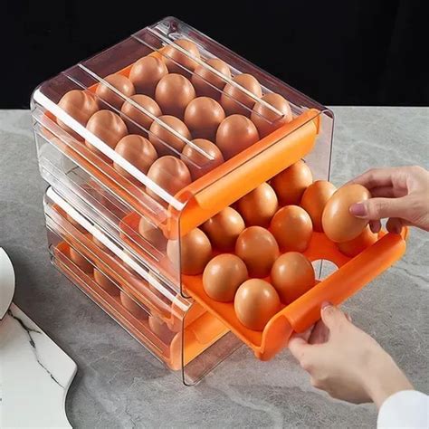 Organizador De Huevos Caja Para 32 Und Huevera Porta Huevos Cuotas