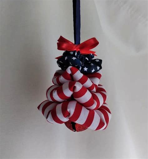 American Flag Christmas Tree Ornament Patriot Tree Red Etsy