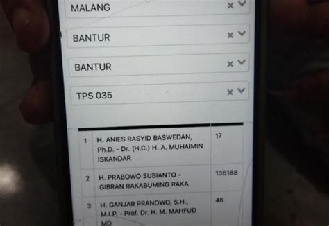 Prabowo Gibran Raih 136 000 Suara Hanya Dari 1 TPS Di Malang KPU