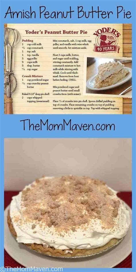 Yoders Amish Peanut Butter Pie Recipe