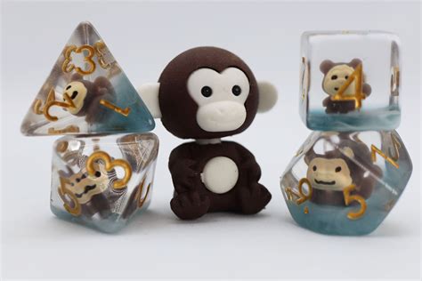 Mischievous Monkey Rpg Dice Set Foam Brain Games