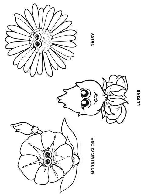 Girl Scout Flower Friends Coloring Pages Sketch Coloring Page