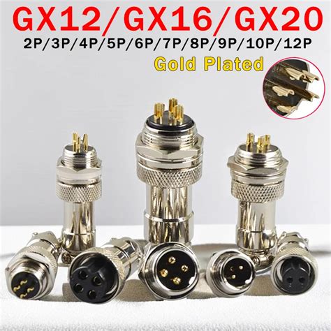 Set Aviation Plug Gold Plated Gx Gx Gx