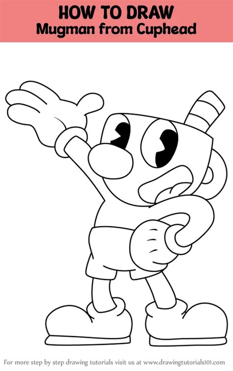 How To Draw Mugman From Cuphead Cuphead Step By Step