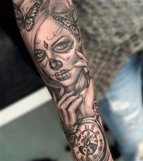 100 Tatuajes de catrinas Significado imágenes y diseños