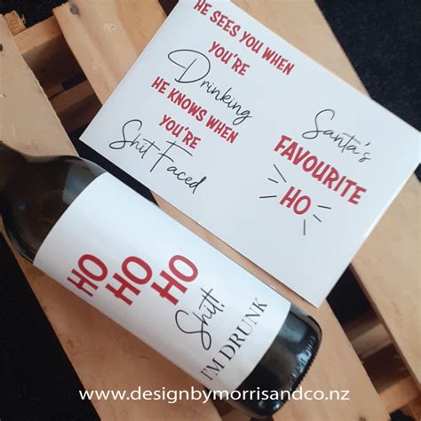 Naughty Christmas Wine Bottle Labels Shop Our Beautiful And Unique Range Nz Made And Designed