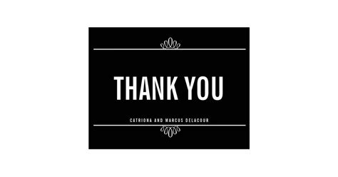 Black White Modern Typography Thank You Postcard Zazzle