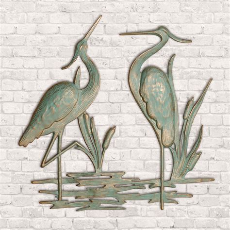 Heron Indoor Outdoor Metal Wall Art