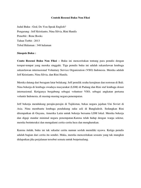 Contoh Resensi Buku Non Fiksi Lengkap 47 Koleksi Gambar