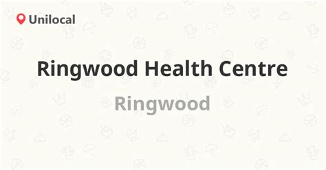 Ringwood Health Centre Ringwood Southampton Road Reviews Address