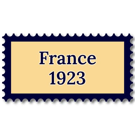 France 1923 année complète de timbres neufs Philantologie