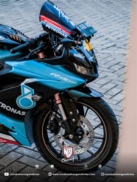 Decal Stiker Yamaha R15 V3 VVA 155 Livery Moto Gp Biru Tosca Sticker