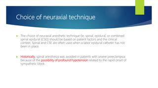 Anathesia In Patients With Preeclampsia Ppt