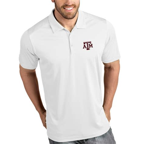 Texas Aandm Aggies Antigua Tribute Polo White